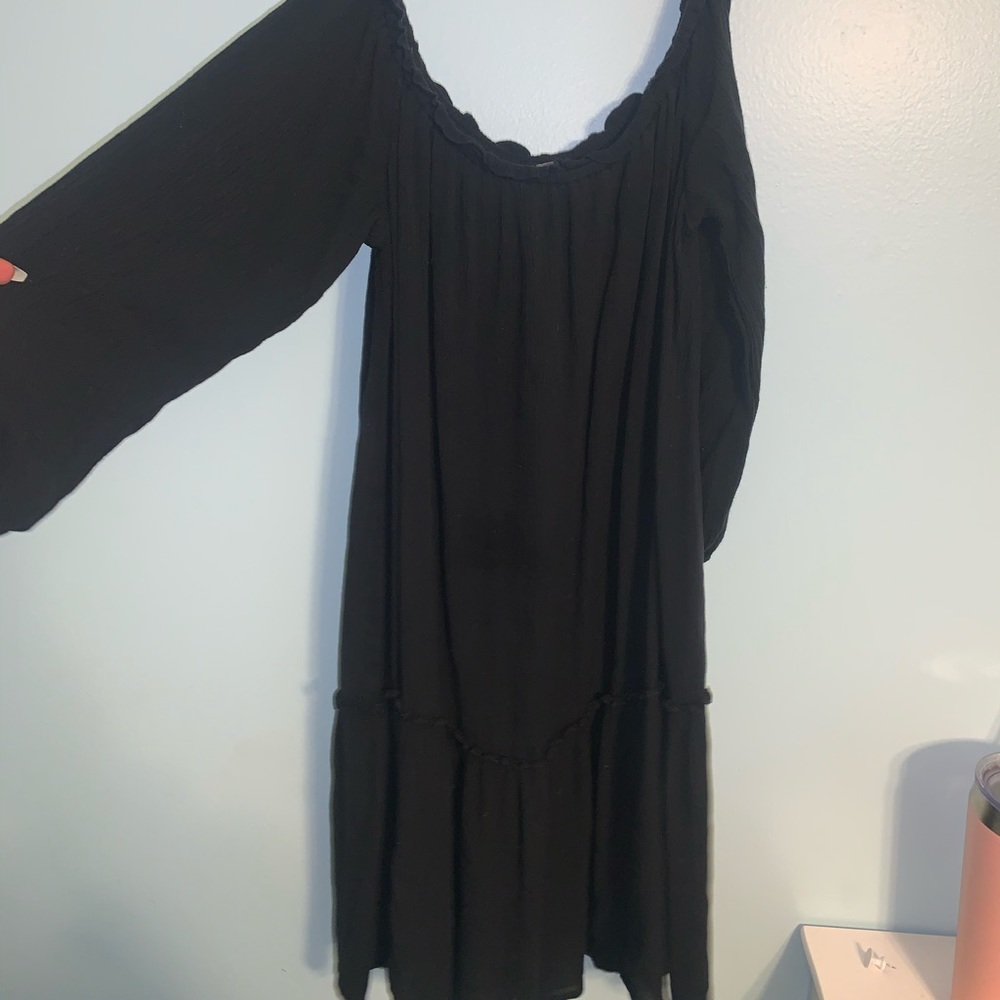 Aerie Black Off the Shoulder Dress